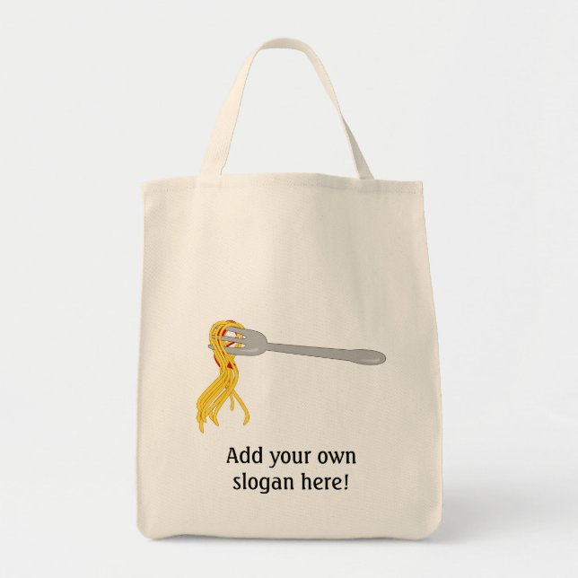 Bolso De Tela Personalizar esta gráfica de Spaghetti Pasta (Frente)