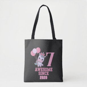 Bolso De Tela Personalizar mágico Chica de cumpleaños de Unicorn