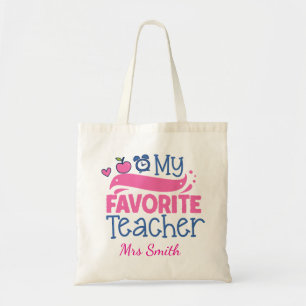 Bolso De Tela Personalizar Nombre Mi Profesor Favorito