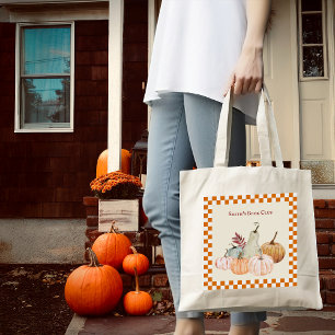 Bolso De Tela Personalizar personalizado de cosecha de calabaza