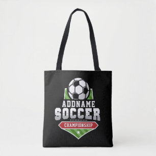 Bolso De Tela Personalizar Soccer ADD TEXTO Varisity Team Player