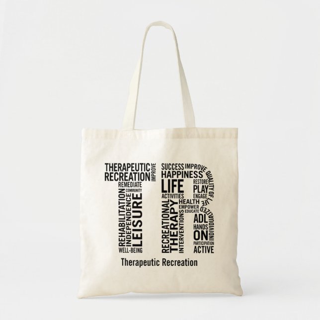 Bolso De Tela Personalizar Terapia de Recreación Terapéutica (Frente)
