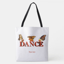 Bolso De Tela Personalize Dance sign with butterflies 