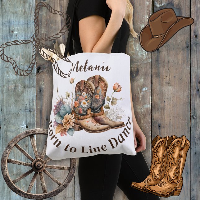 Bolso De Tela Personalize Western Boho Line Dancing (Subido por el creador)