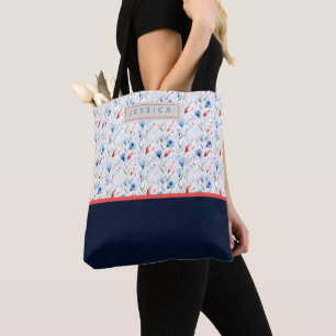 Bolso De Tela Personalized Aesthetic Patriotic Wildflowers