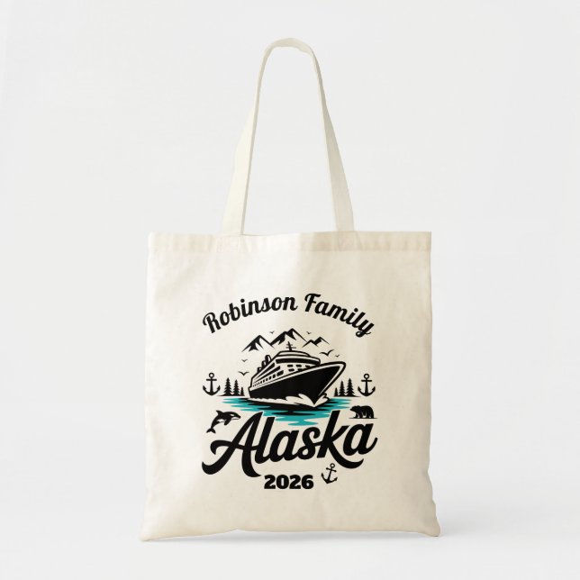 Bolso De Tela Personalized Alaska Cruise (Frente)