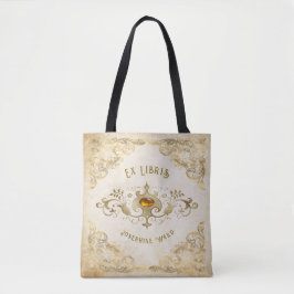 Bolso De Tela Personalized Antique Book Inspired Polyester