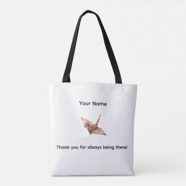 Bolso De Tela Personalized Arigatou Tote Bag | Custom Name & Mes (Reverso)