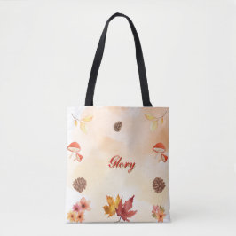 Bolso De Tela Personalized Autumn Fall Leaves Forest Designed