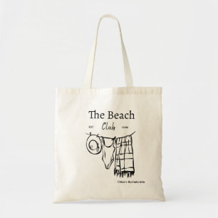 Bolso De Tela Personalized Beach Club Bachelorette Tote Bag
