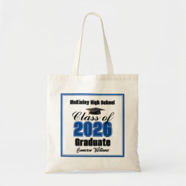 Bolso De Tela Personalized Blue Class of 2026 Graduation Party