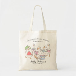 Bolso De Tela Personalized Book Club Tote Bag with Cute Geese