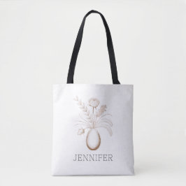 Bolso De Tela Personalized Botanical Easter Tote Bag 