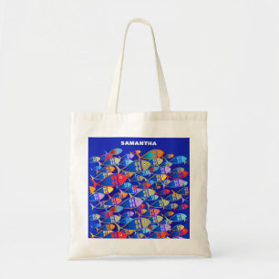 Bolso De Tela Personalized Brightly Coloured Fish Design