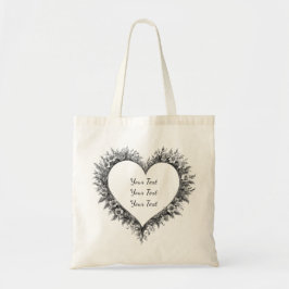 Bolso De Tela Personalized Classic Floral Heart Tote