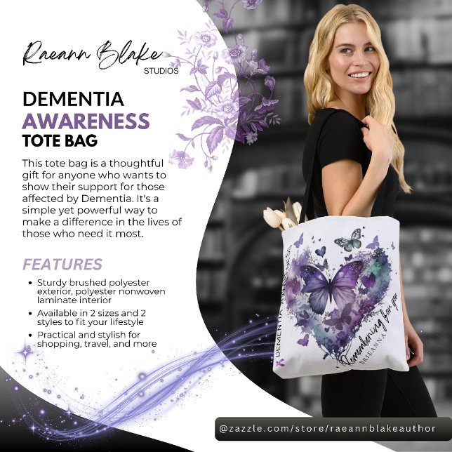 Bolso De Tela Personalized Dementia Awareness Tote Bag (Subido por el creador)