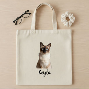 Bolso De Tela Personalized dog photo tote bag, personalized cat