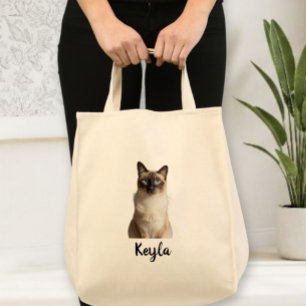 Bolso De Tela Personalized dog photo tote bag, personalized  cat