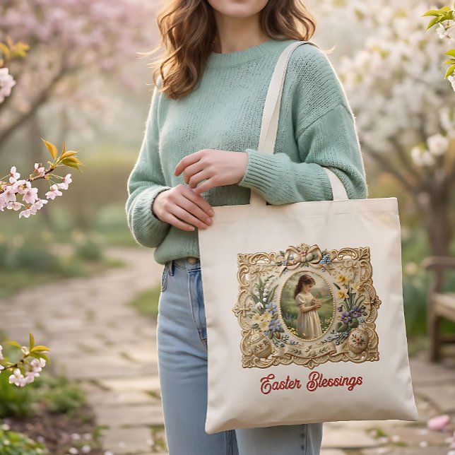 Bolso De Tela Personalized Easter Blessings Tote Bag (Subido por el creador)