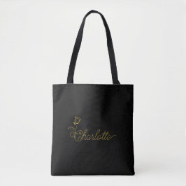 Bolso De Tela Personalized Floral Name Tote Bag for Everyday Use