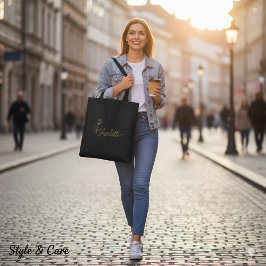 Bolso De Tela Personalized Floral Name Tote Bag for Everyday Use