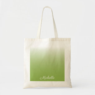 Bolso De Tela Personalized gradient ombre greenery green