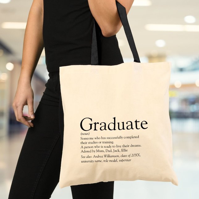 Bolso De Tela Personalized Graduate Definition Modern (Personalized Graduate Definition Modern Tote Bag)