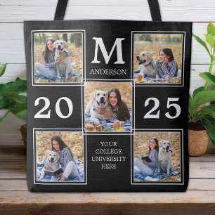 Bolso De Tela Personalized Graduate Monogram Photo Collage