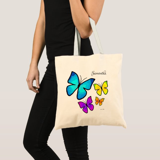 Bolso De Tela Personalized Hand-painted Colorful Butterflies (Anverso (producto))