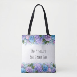 Bolso De Tela Personalized Hydrangea Teacher Thank You