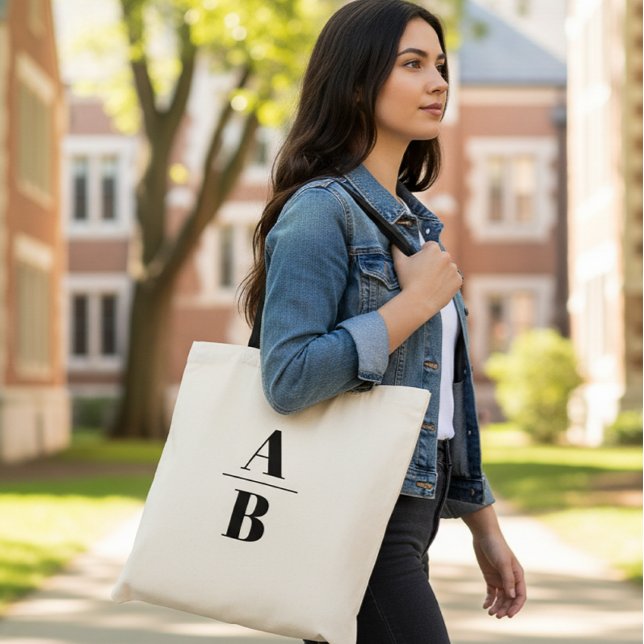 Bolso De Tela Personalized Initial Canvas Tote Bag (Subido por el creador)
