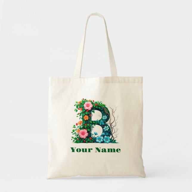 Bolso De Tela Personalized Letter B (Frente)
