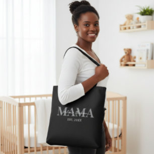 Bolso De Tela Personalized Mama Tote Bag with Name and Year