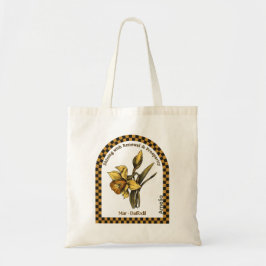 Bolso De Tela Personalized March Birth Month Flower Tote Bag