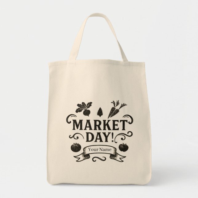 Bolso De Tela Personalized Market Day! (Frente)