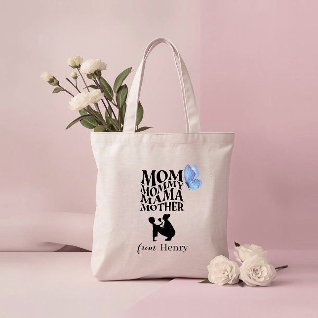 Bolso De Tela Personalized Mom Typography Tote Bag (Subido por el creador)