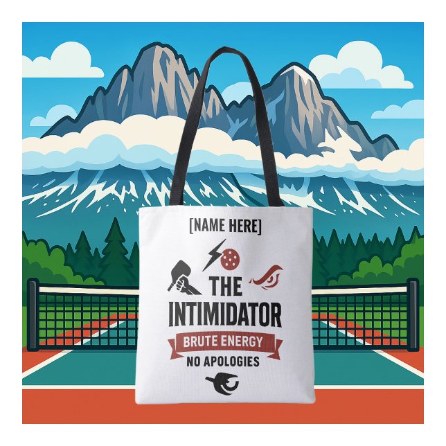Bolso De Tela Personalized Name Pickleball Intimidator (PICKLEBALL PERSONALIZED NAME TOTE BAG)