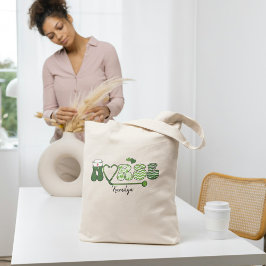 Bolso De Tela Personalized Nurse Name Tote Bag | Holiday Nurse G