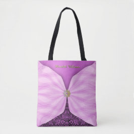 Bolso De Tela Personalized Orchid Pink Jewel Textile Illusion