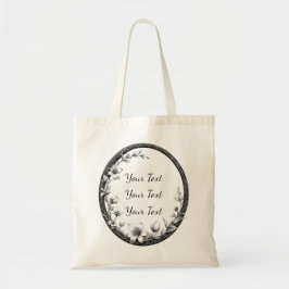 Bolso De Tela Personalized Oval Floral Frame Tote