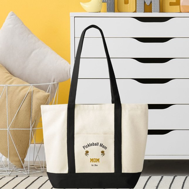 Bolso De Tela Personalized Pickleball Mom in Elegant Blush Gold (Subido por el creador)