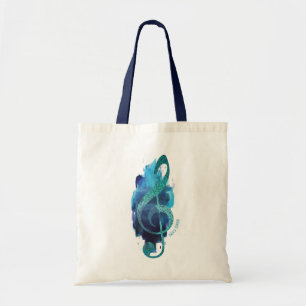 Bolso De Tela Personalized Pretty Teal Treble Clef Music