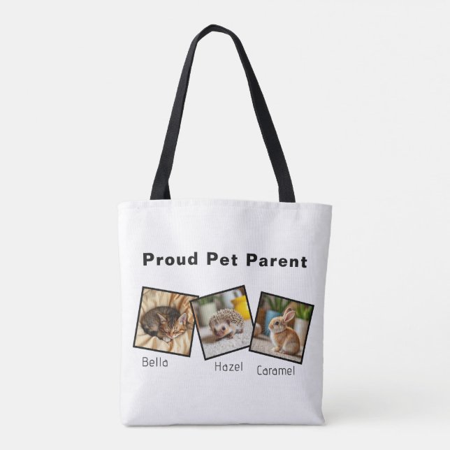 Bolso De Tela Personalized Proud Pet Parent Tote Bag (Reverso)