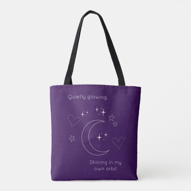 Bolso De Tela Personalized Purple Celestial Line Art Tote Bag (Reverso)