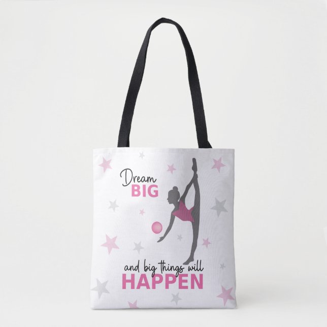 Bolso De Tela Personalized Rhythmic Gymnast Dream Big Tote Bag (Anverso)