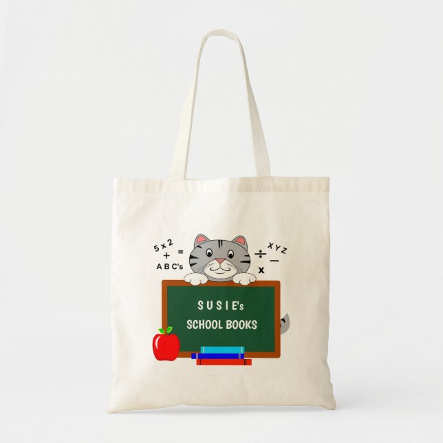 Bolso De Tela Personalized School Book Tote Bags (Frente)