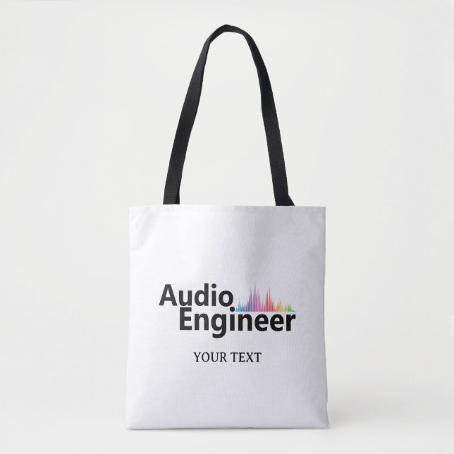 Bolso De Tela Personalized Sound Engineer Audio Engineering (Anverso)