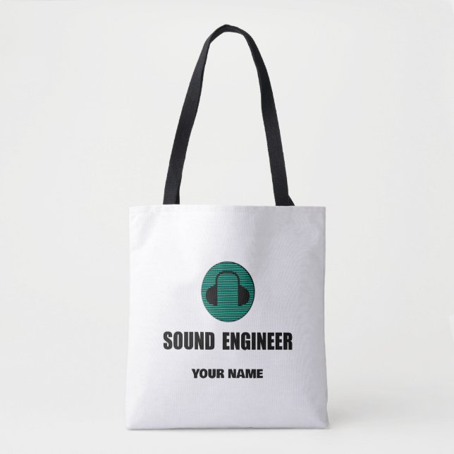 Bolso De Tela Personalized Sound Engineer Audio Engineering (Anverso)