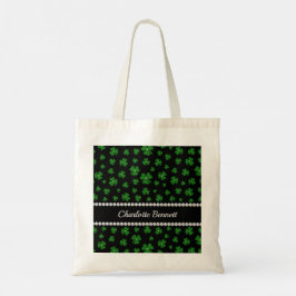 Bolso De Tela Personalized St. Patrick’s Day Shamrock with Pearl