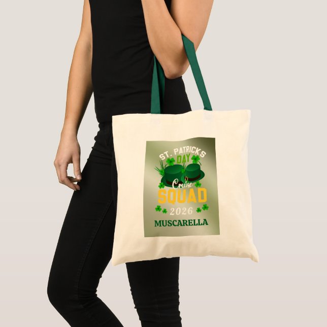 Bolso De Tela Personalized St. Patrick's Day Cruise Squad  (Anverso (producto))